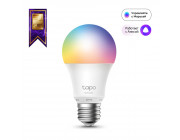 LED Bulb  TP-LINK Tapo L530E, Smart Wi-Fi RGB LED Bulb E27 with Dimmable Light, RGB, Color Temperature 2500K-6500K, Rated power 8.7W, 806 lumens, 15,000 hours, Beam angle 220°, Remote control via Wifi, Adjust brightness, Яндекс Алиса, Google Assistent